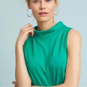 Anthropologie by Moulinette Soeurs Sloane Mock Neck Sleeveless Top, size Small